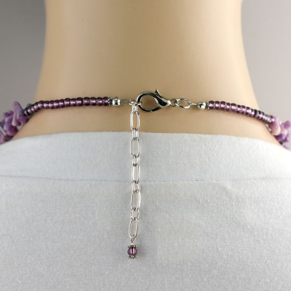 Purple Coral & Agate Necklace Set - Picture 3 of 4
